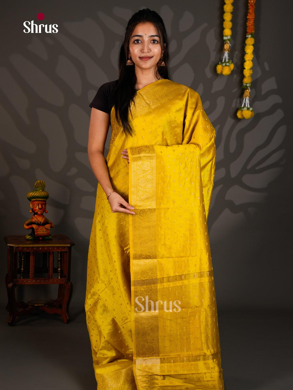 Semi Rawsilk Saree - EBS09168 - Shop on Shrus.com