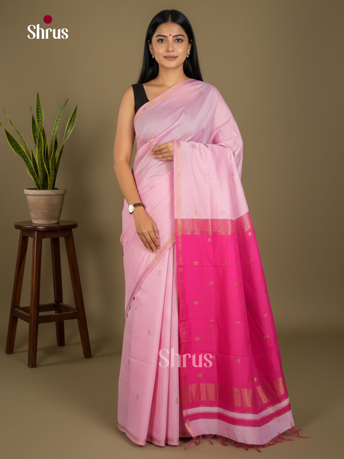 Semi Maheshwari Saree - EBS10422 - Shop on Shrus.com