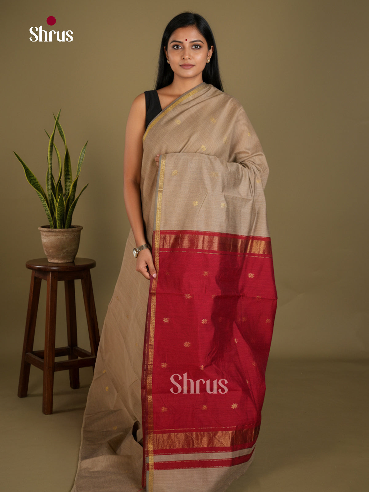 Semi Maheshwari Saree - EBS10423 - Shop on Shrus.com