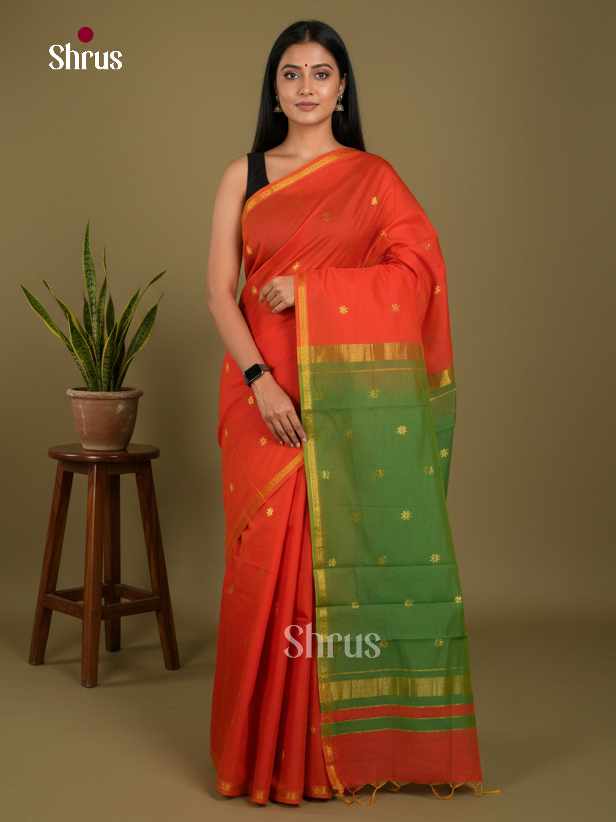Semi Maheshwari Saree - EBS10427 - Shop on Shrus.com
