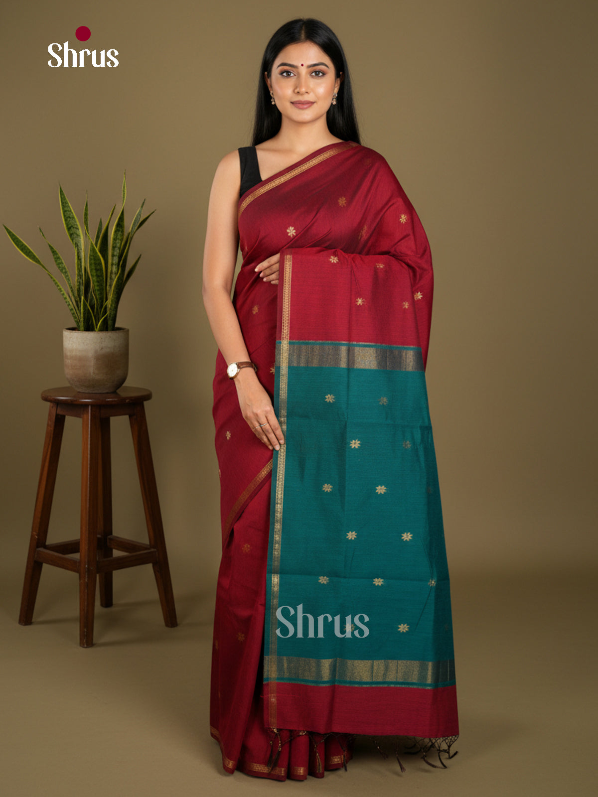 Semi Maheshwari Saree - EBS10431 - Shop on Shrus.com