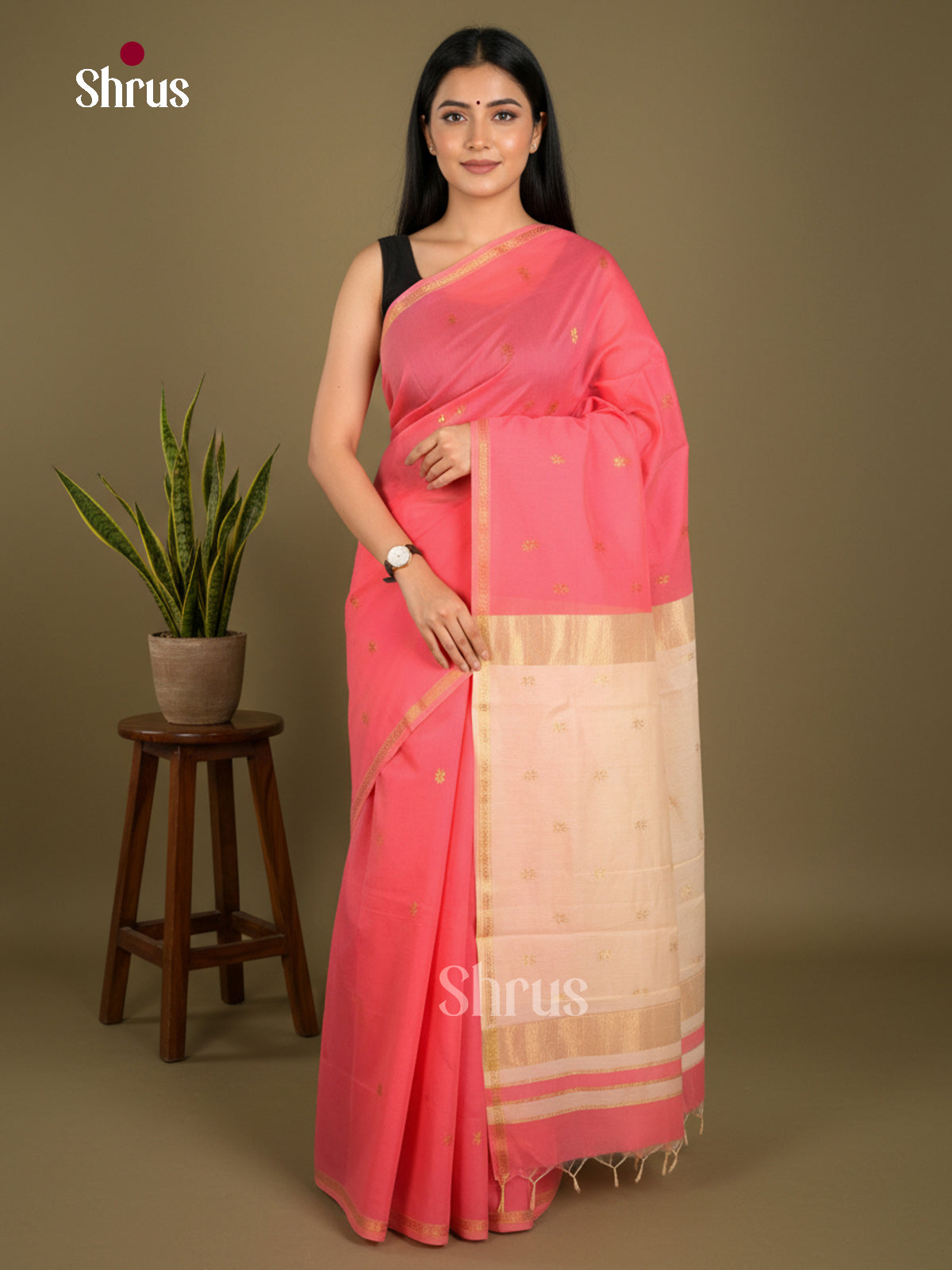 Semi Maheshwari Saree - EBS10433 - Shop on Shrus.com