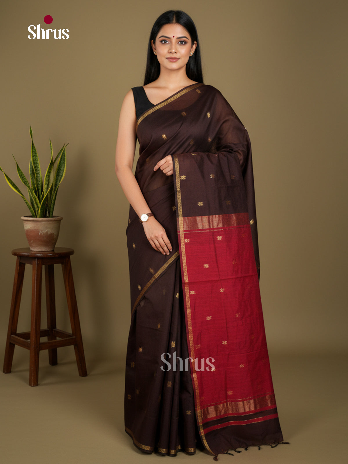 Semi Maheshwari Saree - EBS10442 - Shop on Shrus.com