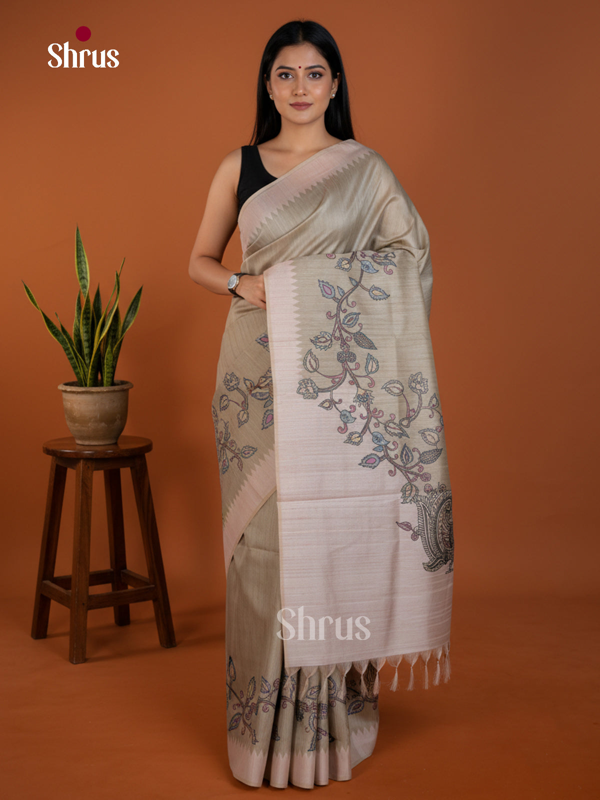 Semi matka Saree - EBS11128 - Shop on Shrus.com