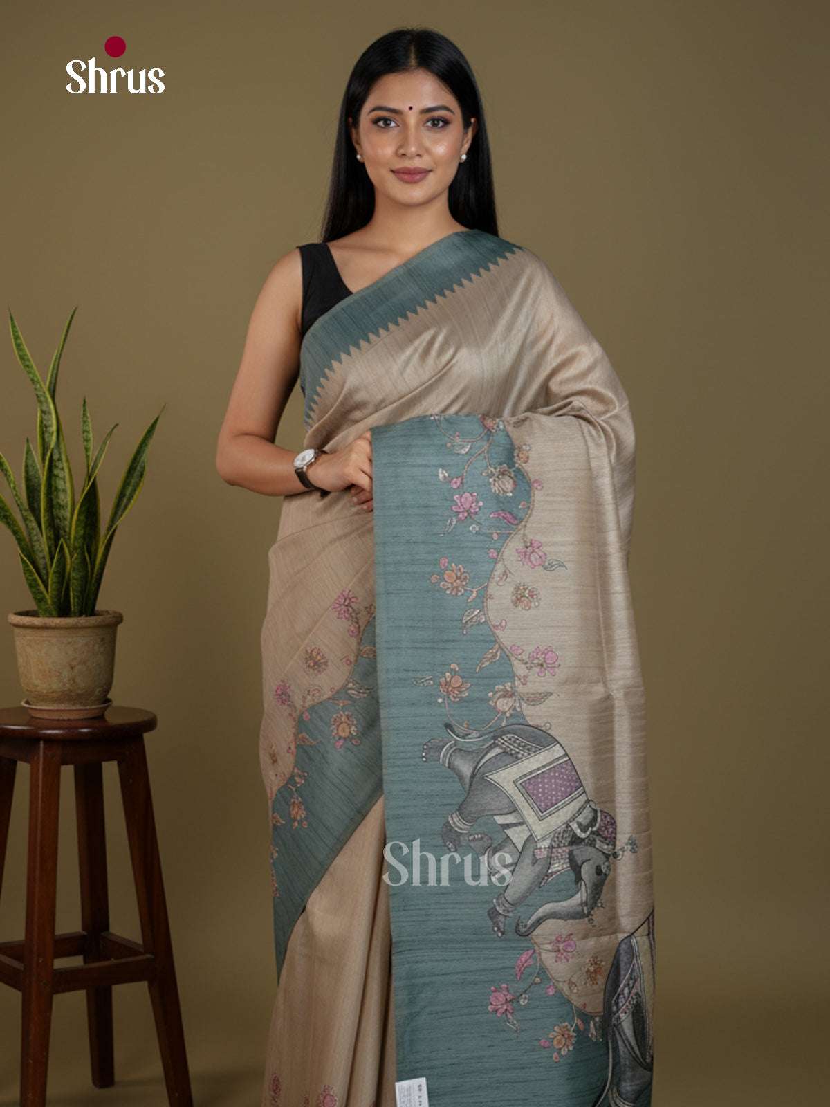 Semi matka Saree - EBS11134 - Shop on Shrus.com