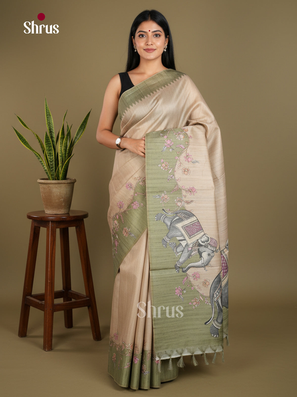 Semi matka Saree - EBS11136 - Shop on Shrus.com