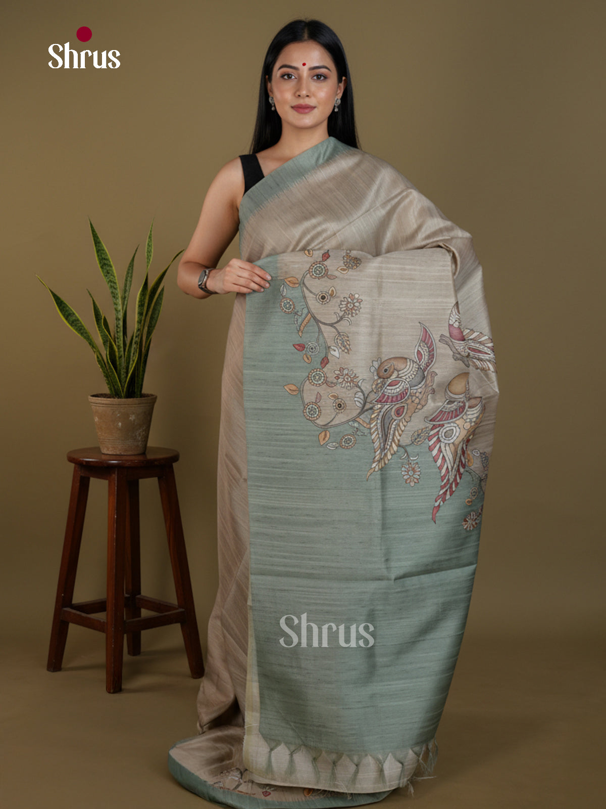 Semi matka Saree - EBS11137 - Shop on Shrus.com