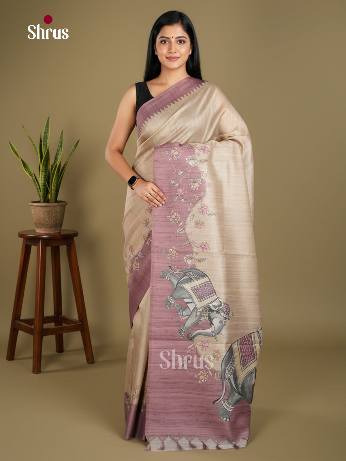 Semi matka Saree - EBS11139 - Shop on Shrus.com