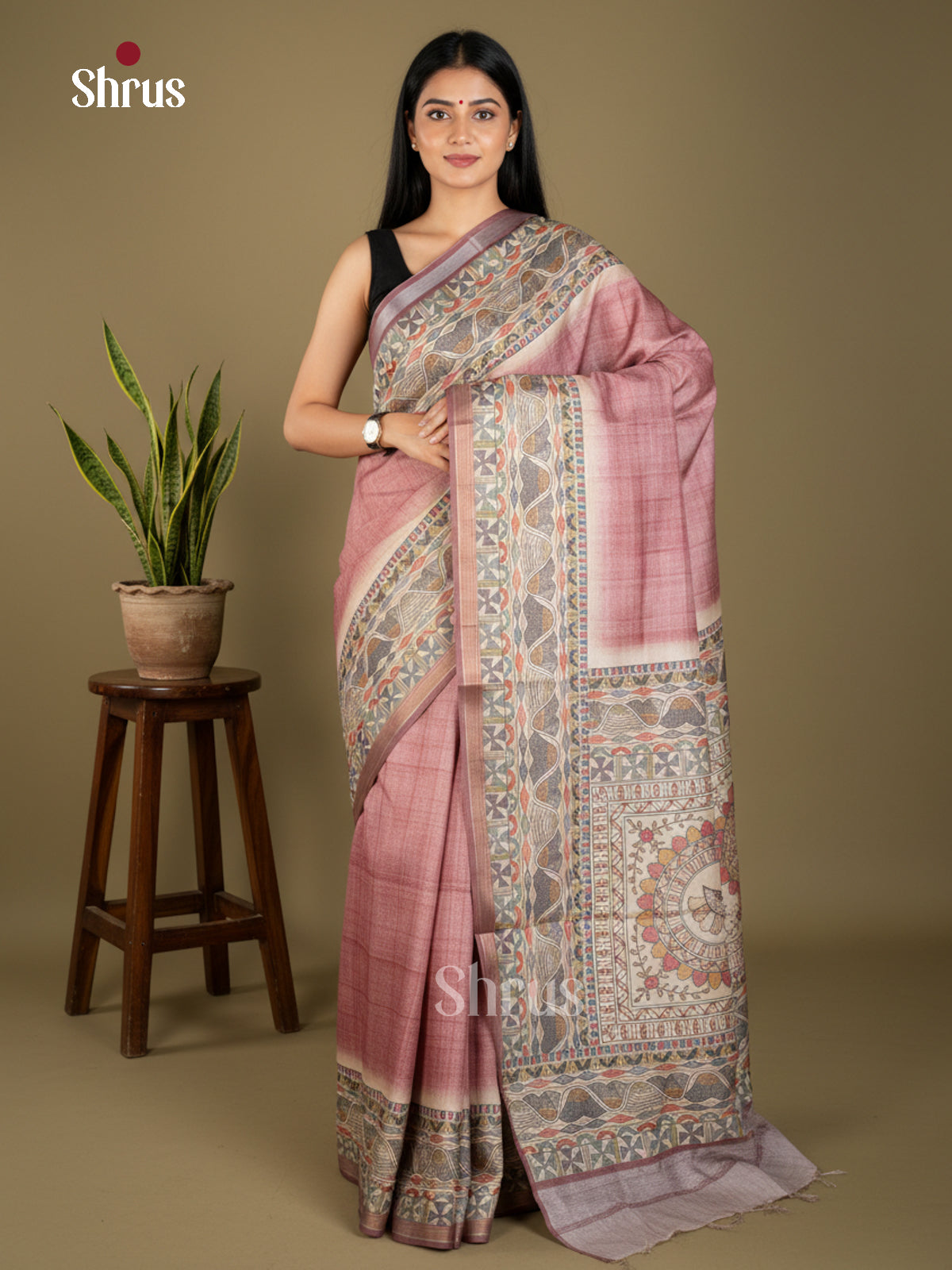EBS11141 - Printed Madhubani - Saree - Shop on Shrus.com