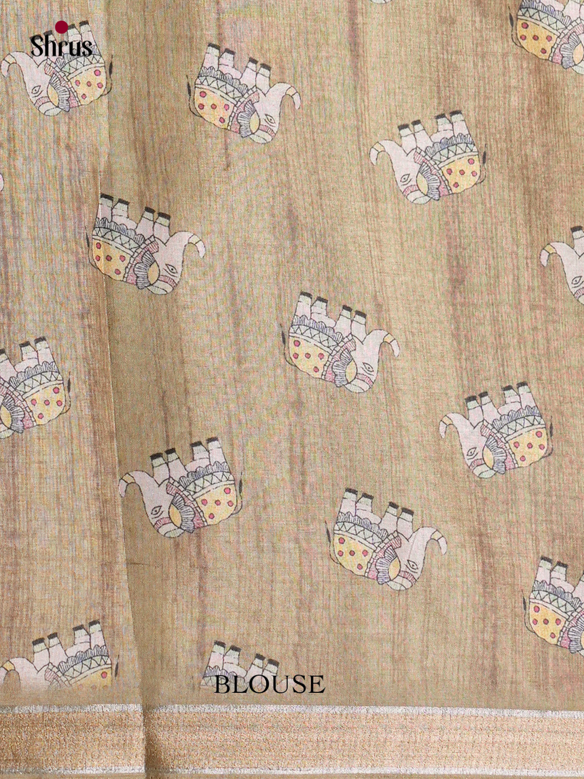 Printed Madhubani Saree - EBS11147 - Shop on Shrus.com