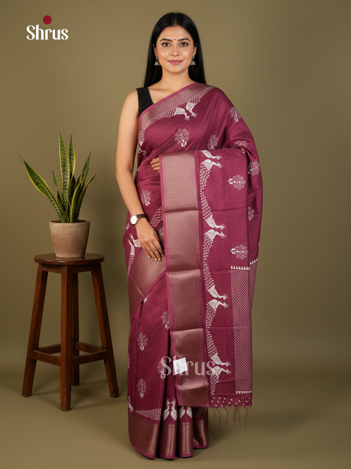 EBS14068 - Semi Crepe - Saree - Shop on Shrus.com