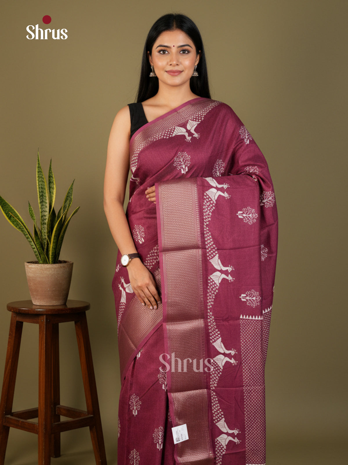 EBS14068 - Semi Crepe - Saree - Shop on Shrus.com