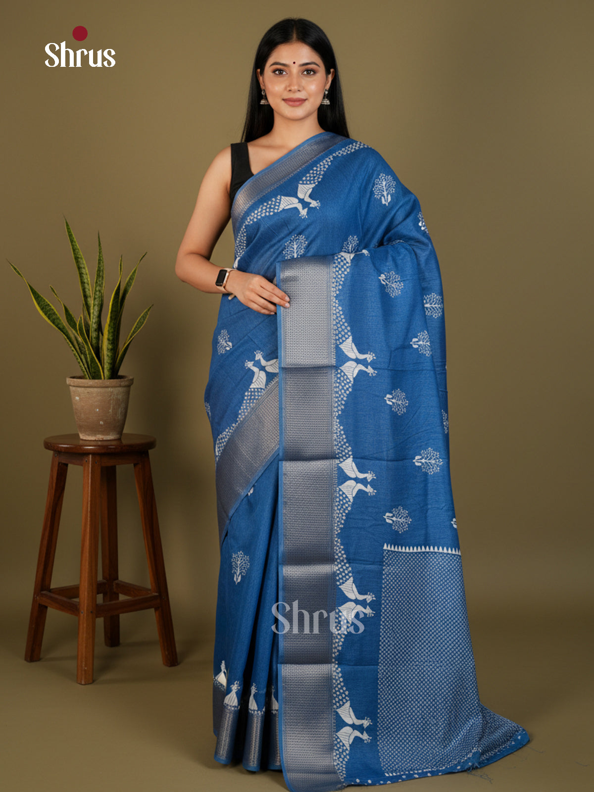 EBS14072 - Semi Crepe - Saree - Shop on Shrus.com