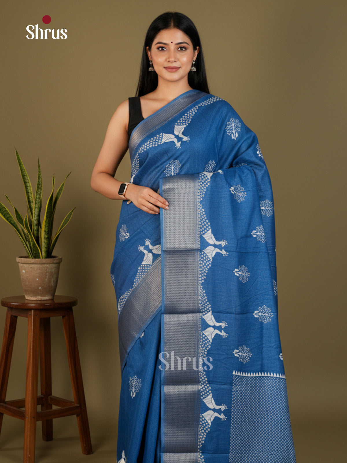 EBS14072 - Semi Crepe - Saree - Shop on Shrus.com