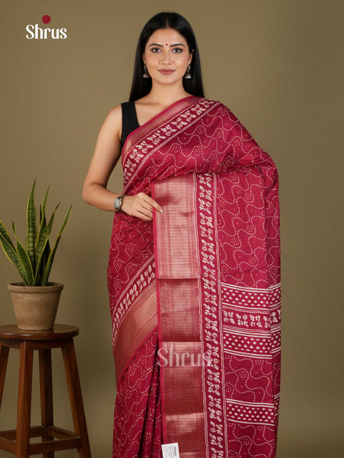EBS14075 - Semi Crepe - Saree - Shop on Shrus.com