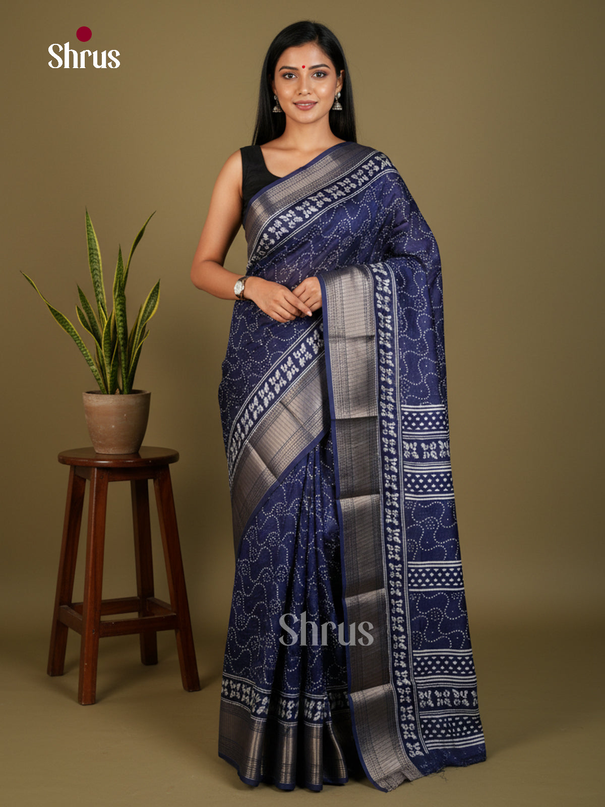 Semi Crepe Saree - EBS14076 - Shop on Shrus.com