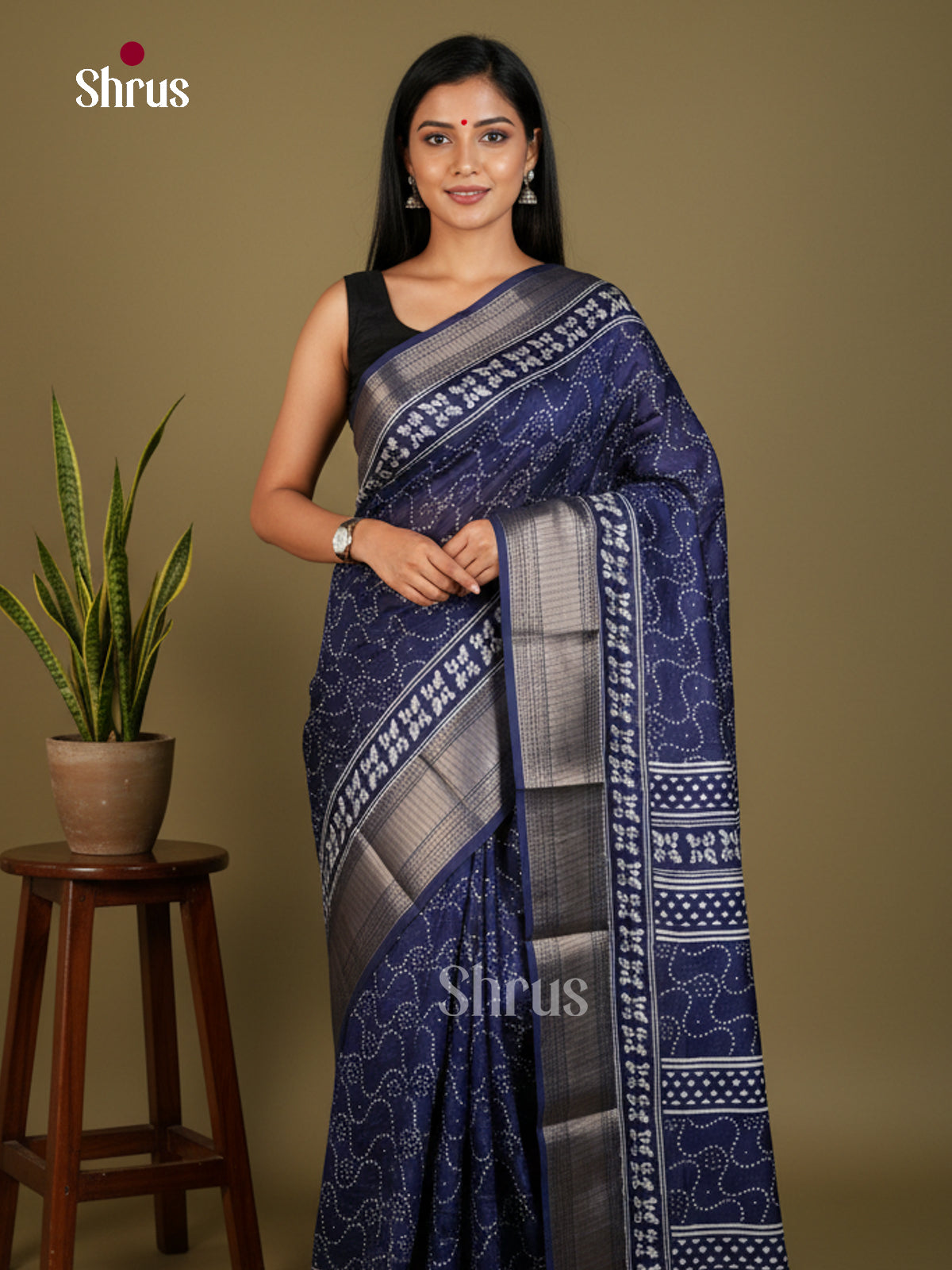 Semi Crepe Saree - EBS14076 - Shop on Shrus.com