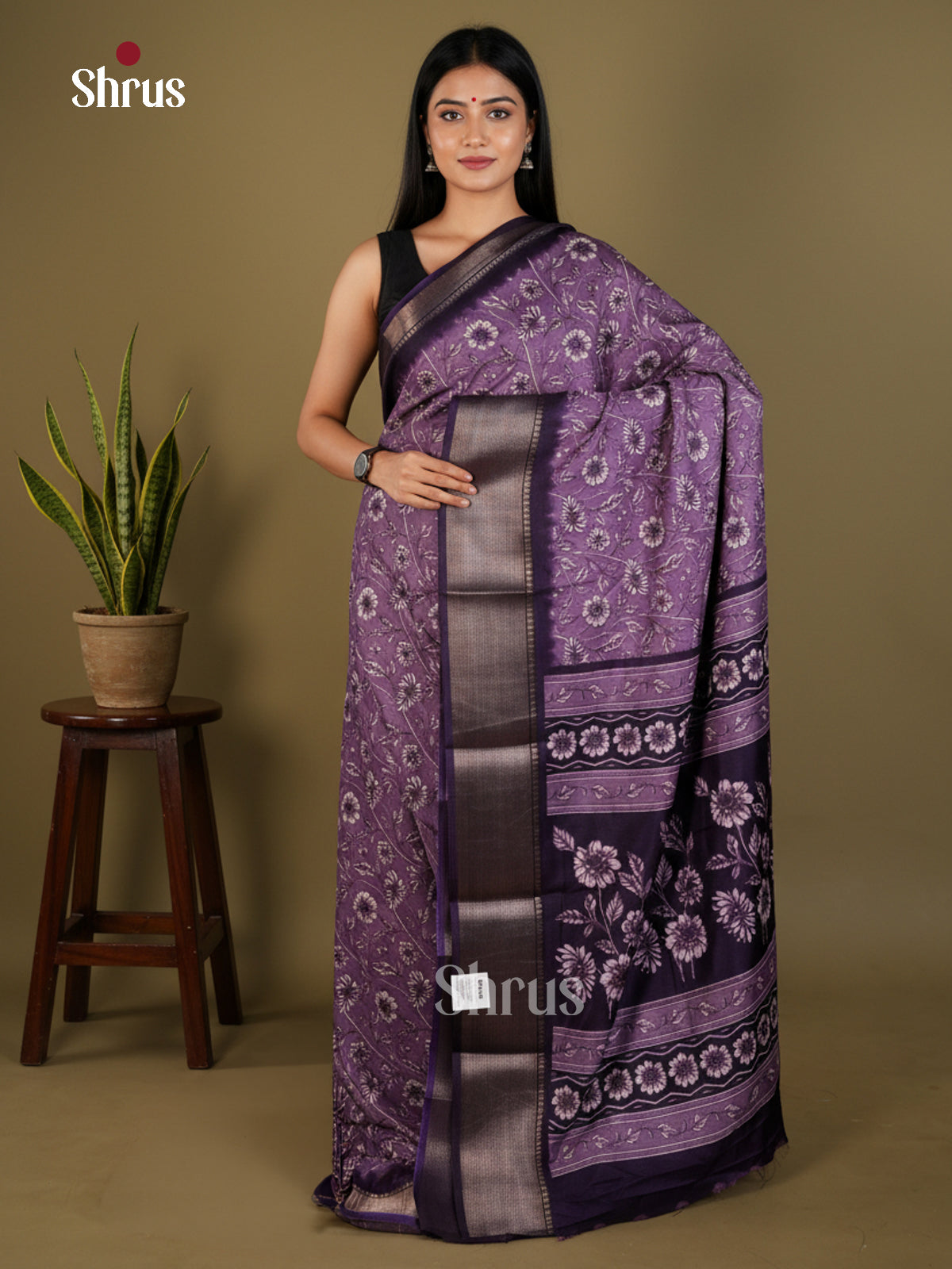 EBS14080 - Semi Crepe - Saree - Shop on Shrus.com