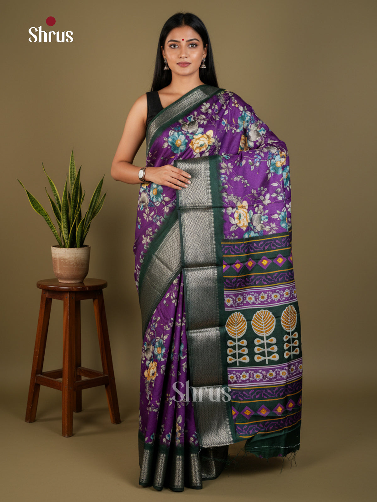 EBS14088 - Semi Crepe - Saree - Shop on Shrus.com