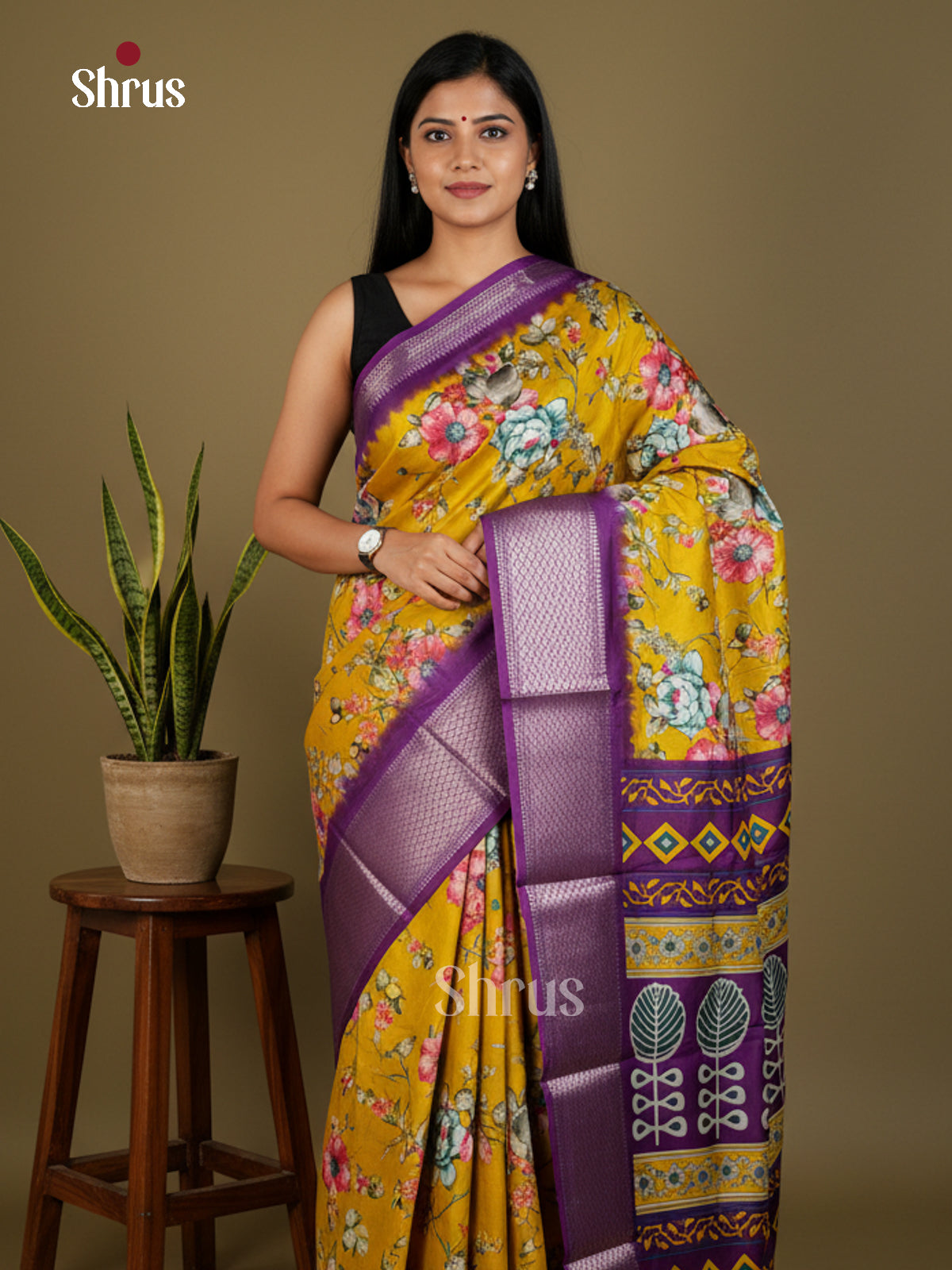 EBS14090 - Semi Crepe - Saree - Shop on Shrus.com