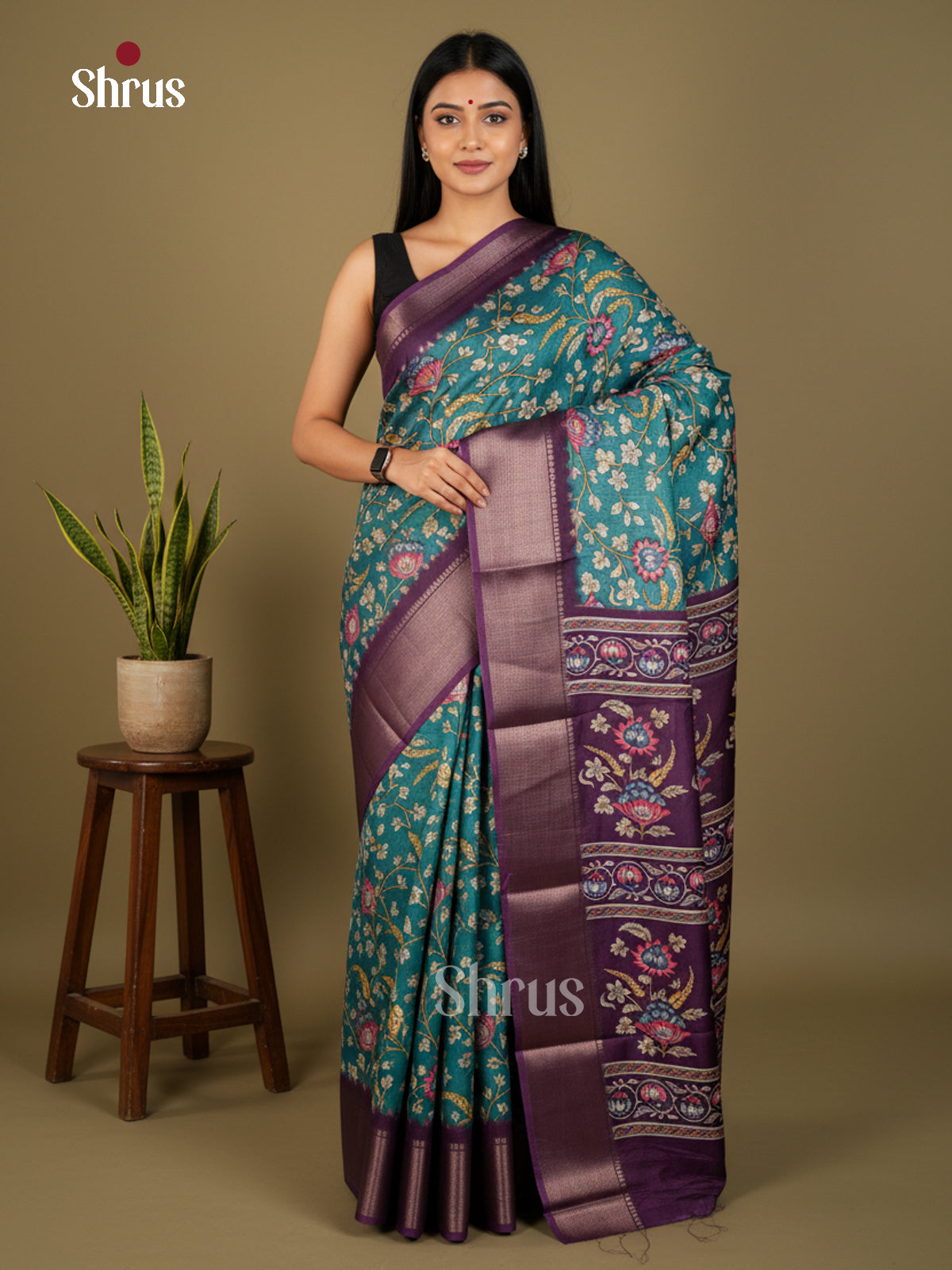 EBS14163 - Semi Crepe - Saree - Shop on Shrus.com