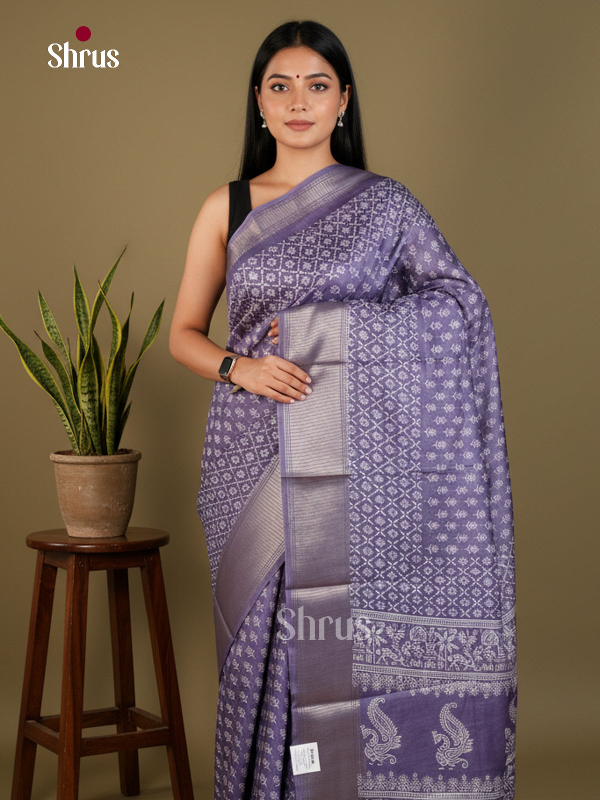 Semi Crepe Saree - EBS14171 - Shop on Shrus.com