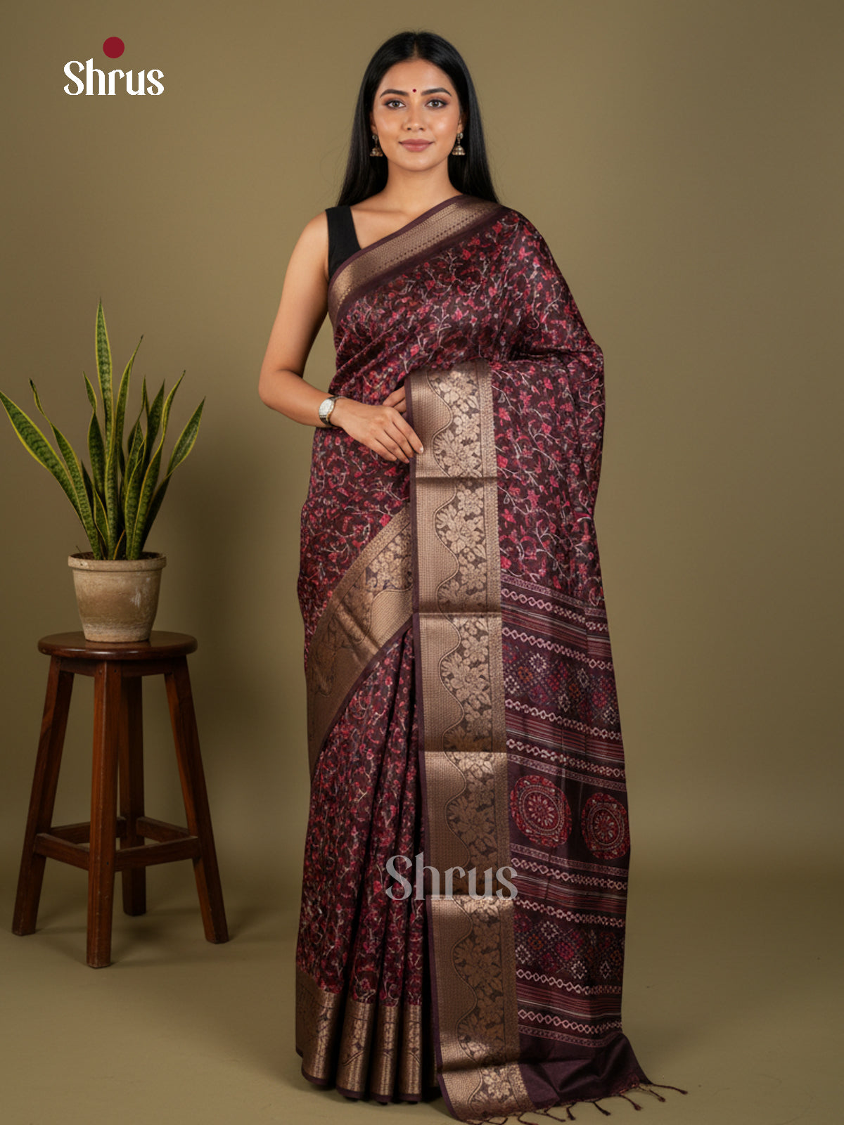 EBS14177 - Semi Crepe - Saree - Shop on Shrus.com