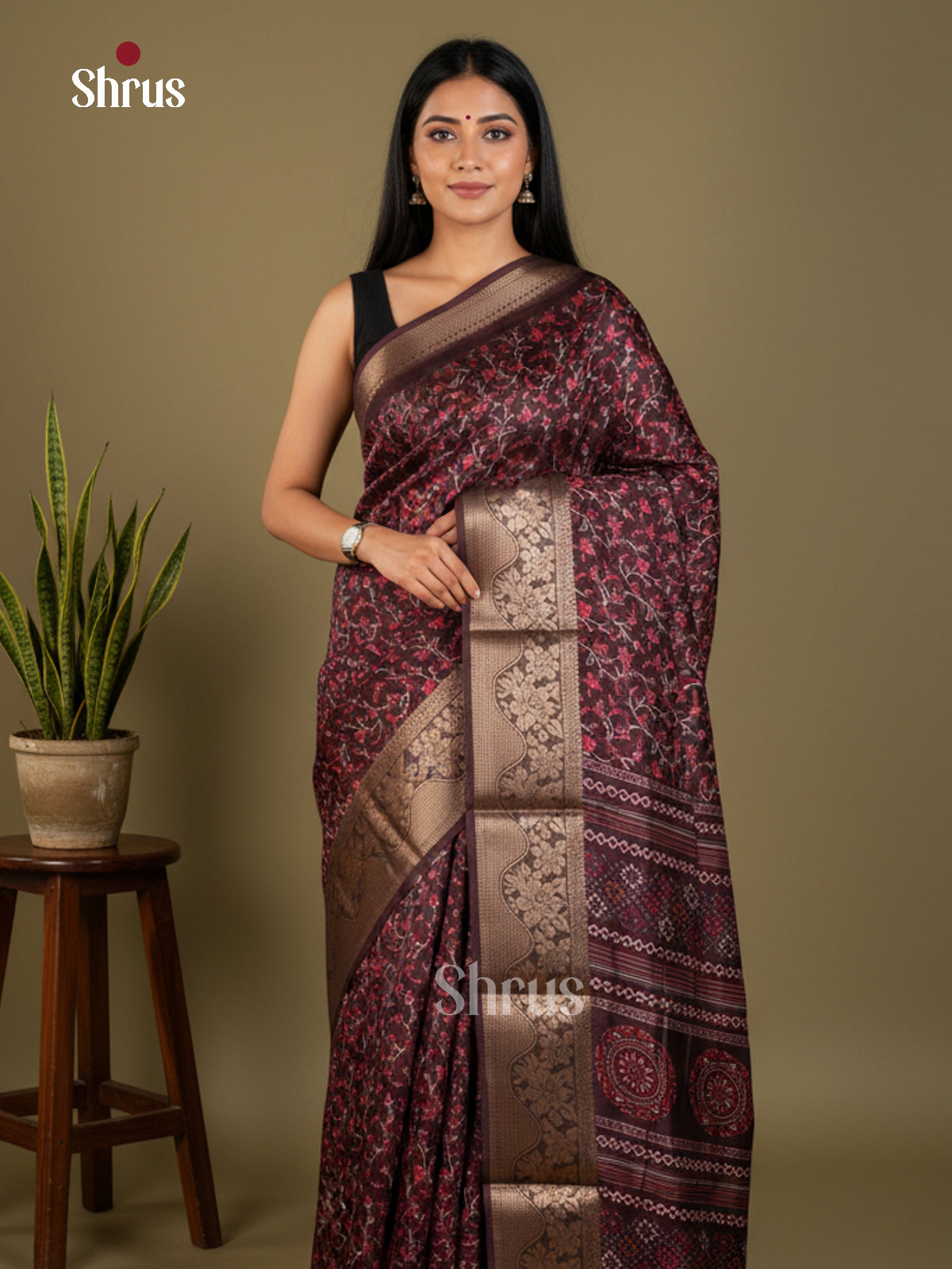 EBS14177 - Semi Crepe - Saree - Shop on Shrus.com
