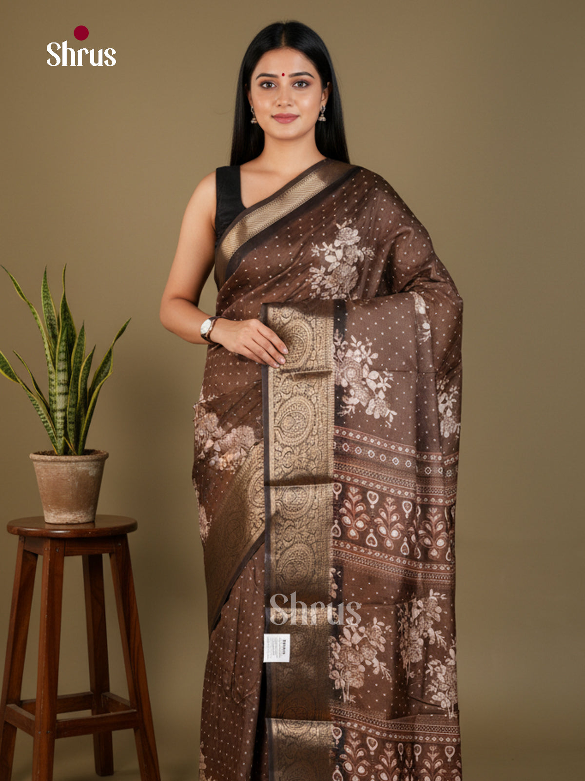 Semi Crepe Saree - EBS14181 - Shop on Shrus.com