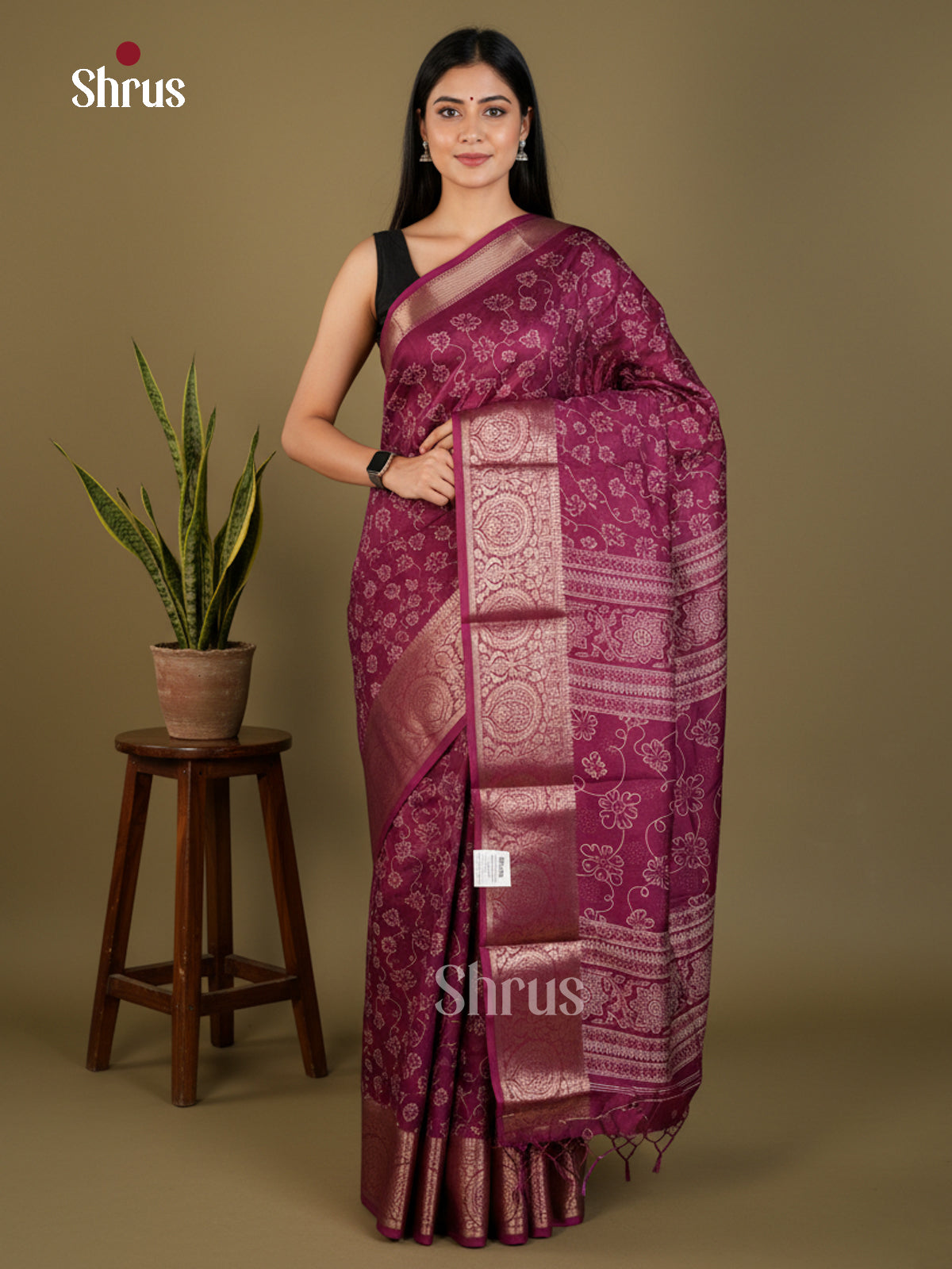 EBS14194 - Semi Crepe - Saree - Shop on Shrus.com