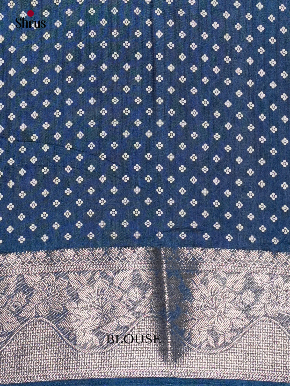 Blue - Semi Crepe Saree - EBS14197 - Shop on Shrus.com