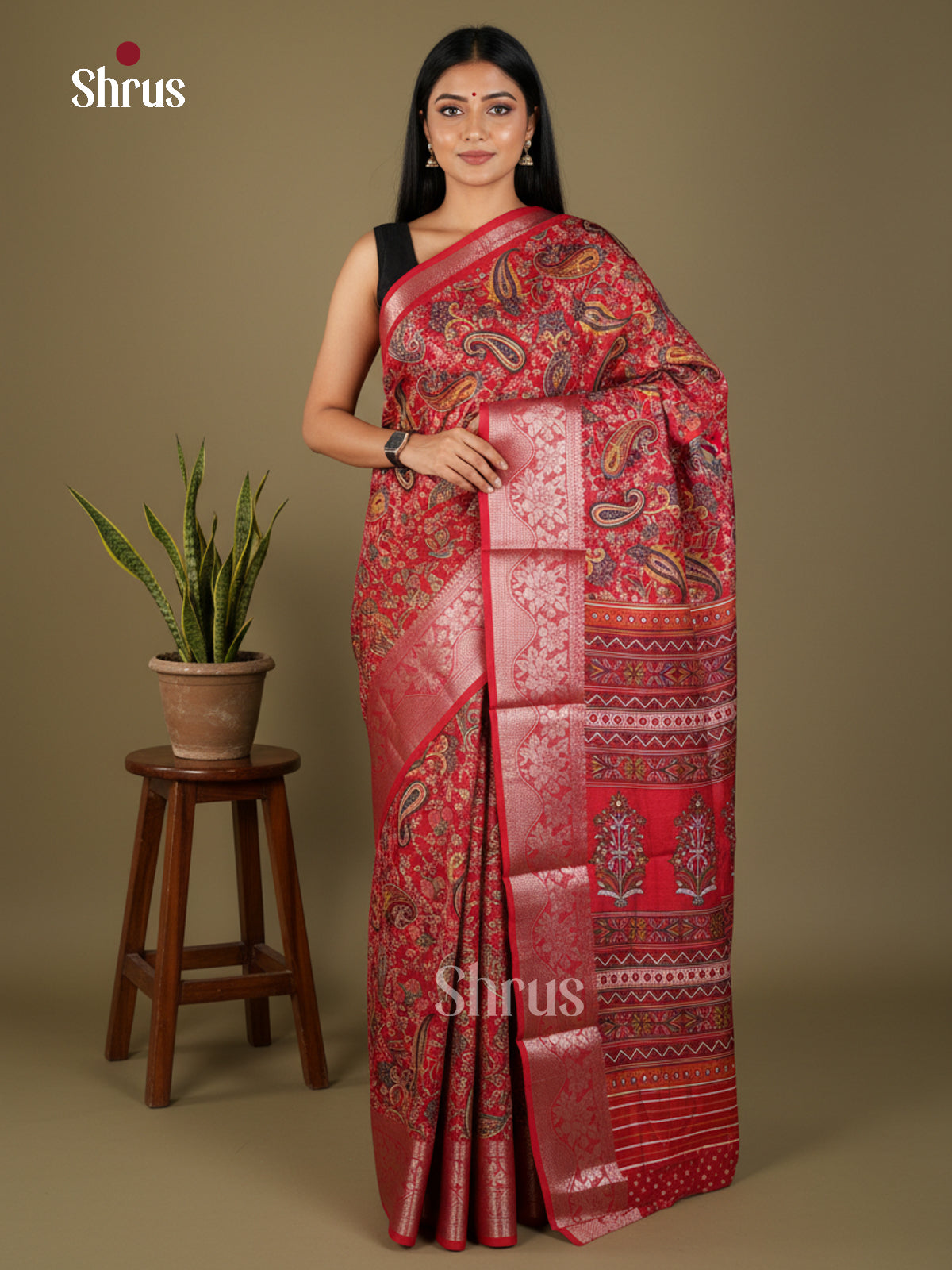 EBS14200 - Semi Crepe - Saree - Shop on Shrus.com