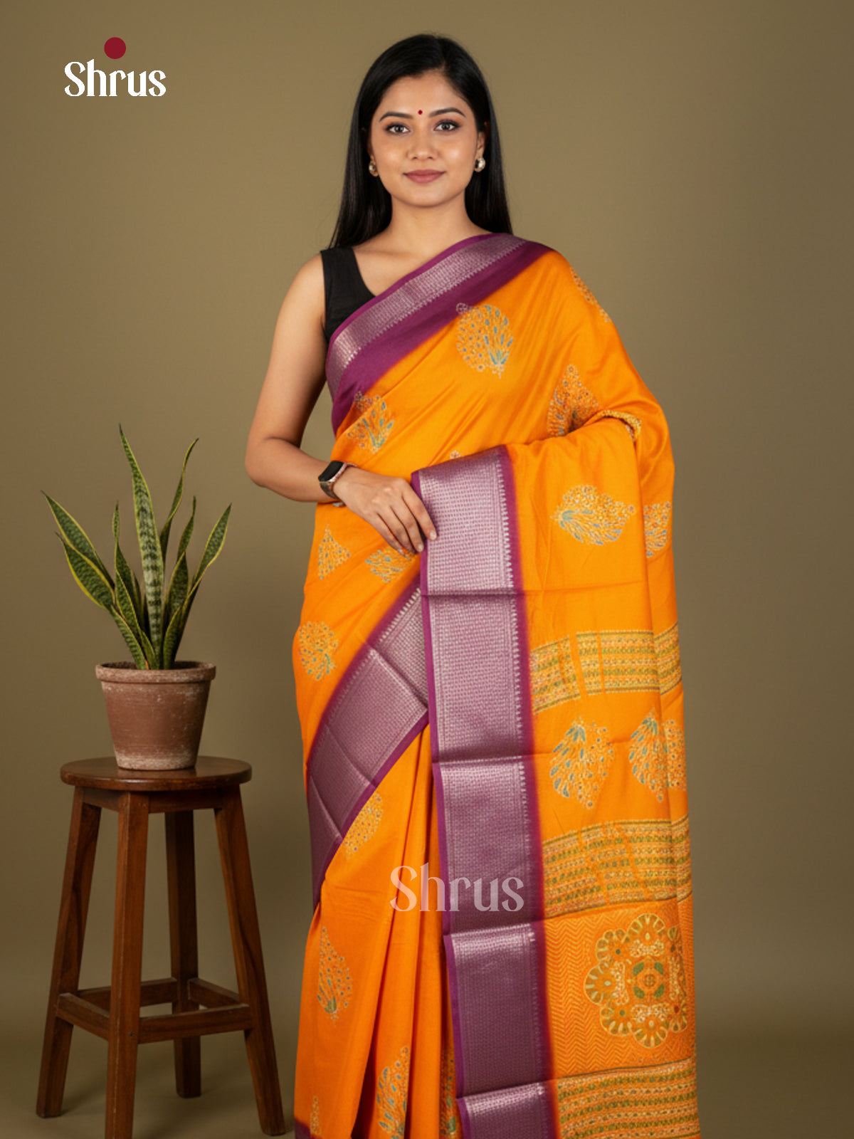 EBS14236 - Semi Crepe - Saree - Shop on Shrus.com