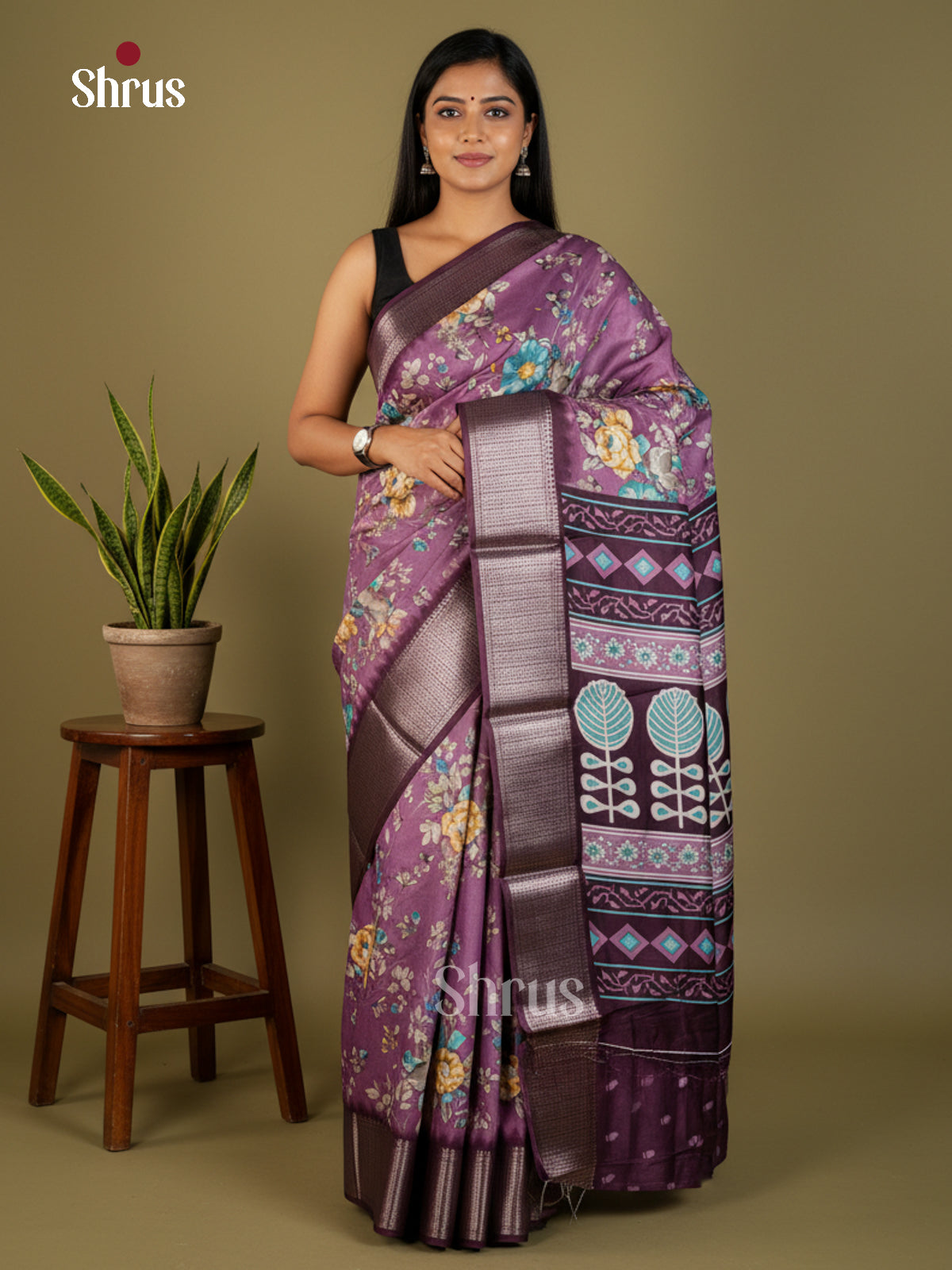 EBS14239 - Semi Crepe - Saree - Shop on Shrus.com