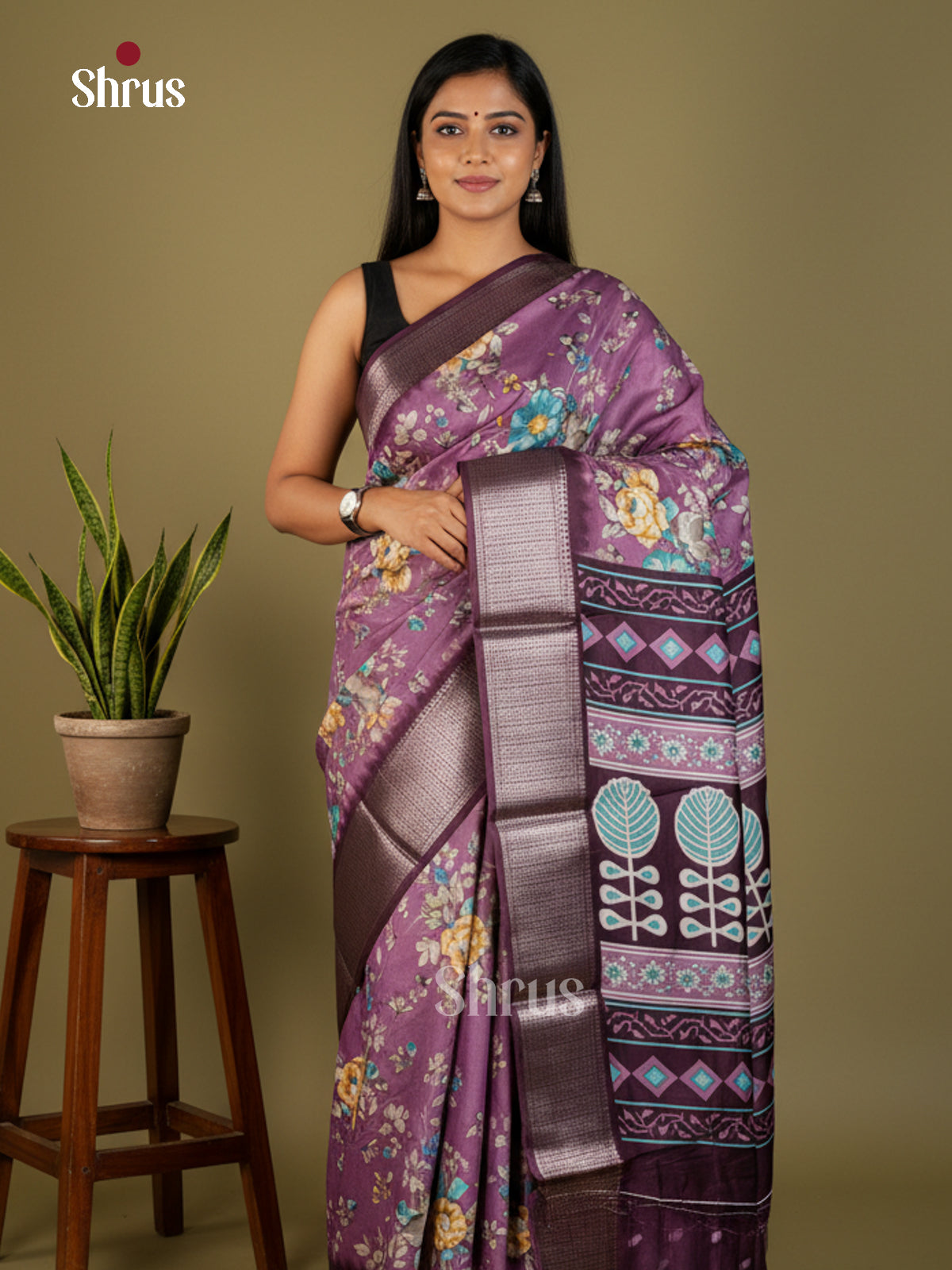 EBS14239 - Semi Crepe - Saree - Shop on Shrus.com