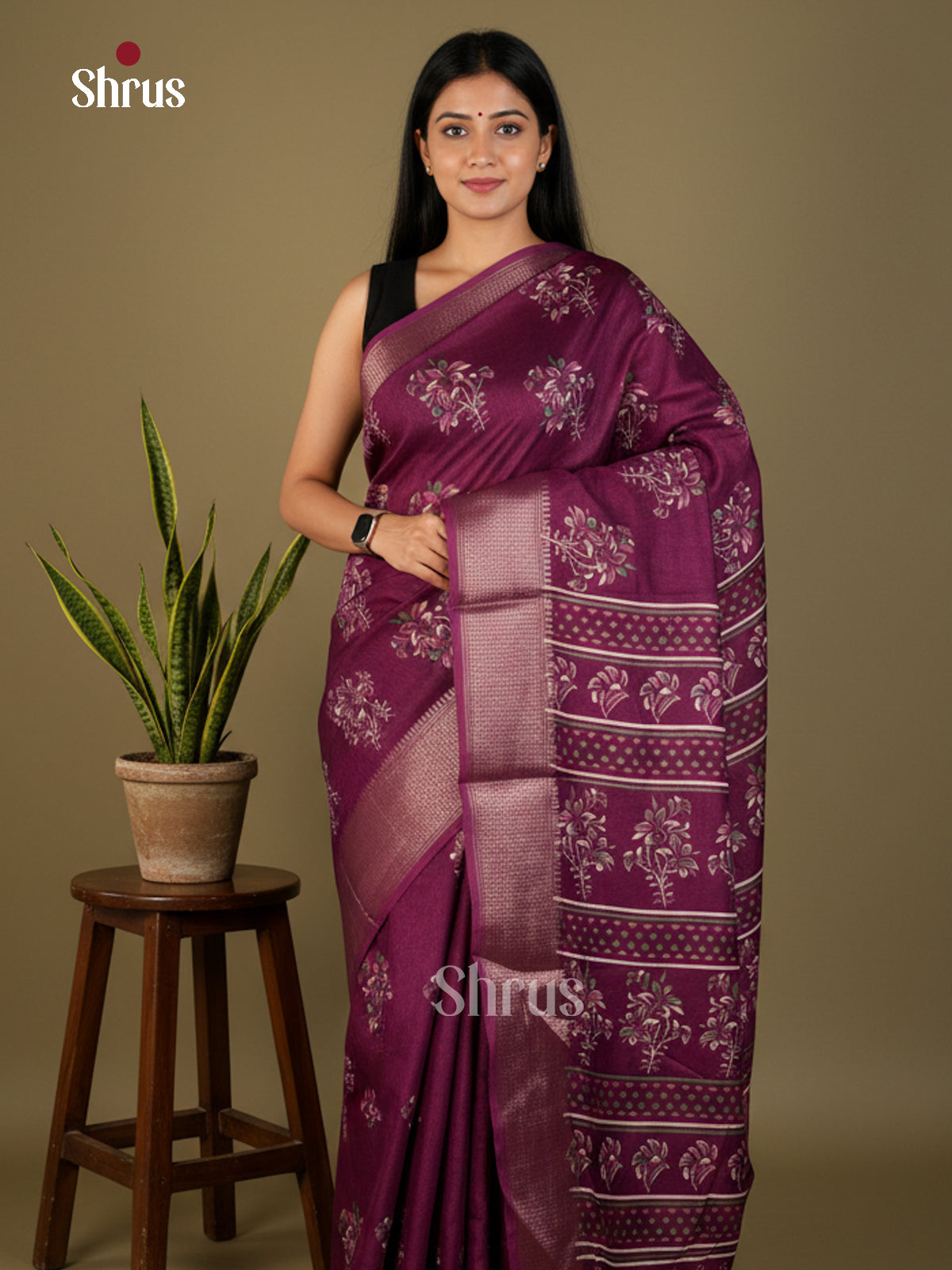 EBS14244 - Semi Crepe - Saree - Shop on Shrus.com