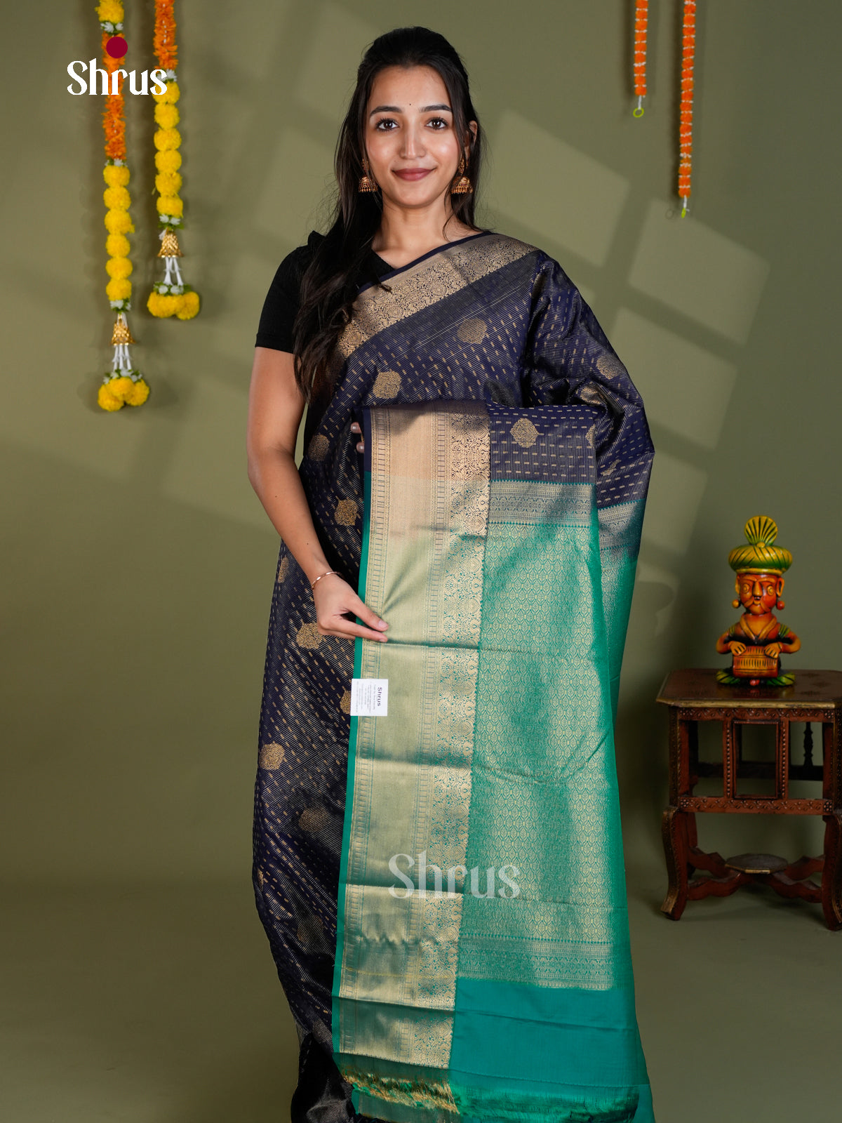 EBS16061 - Semi Kanchipuram Saree - Shop on Shrus.com