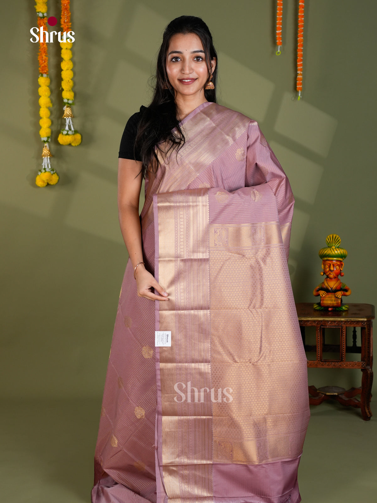 EBS16116 - Semi Kanchipuram Saree - Shop on Shrus.com