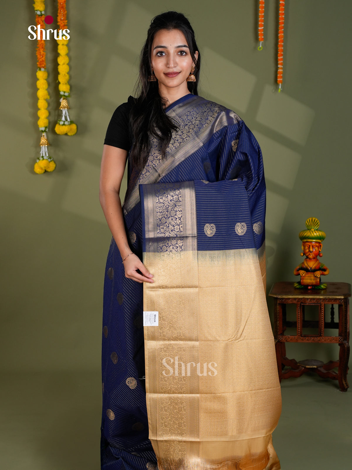 EBS16132 - Semi Kanchipuram Saree - Shop on Shrus.com