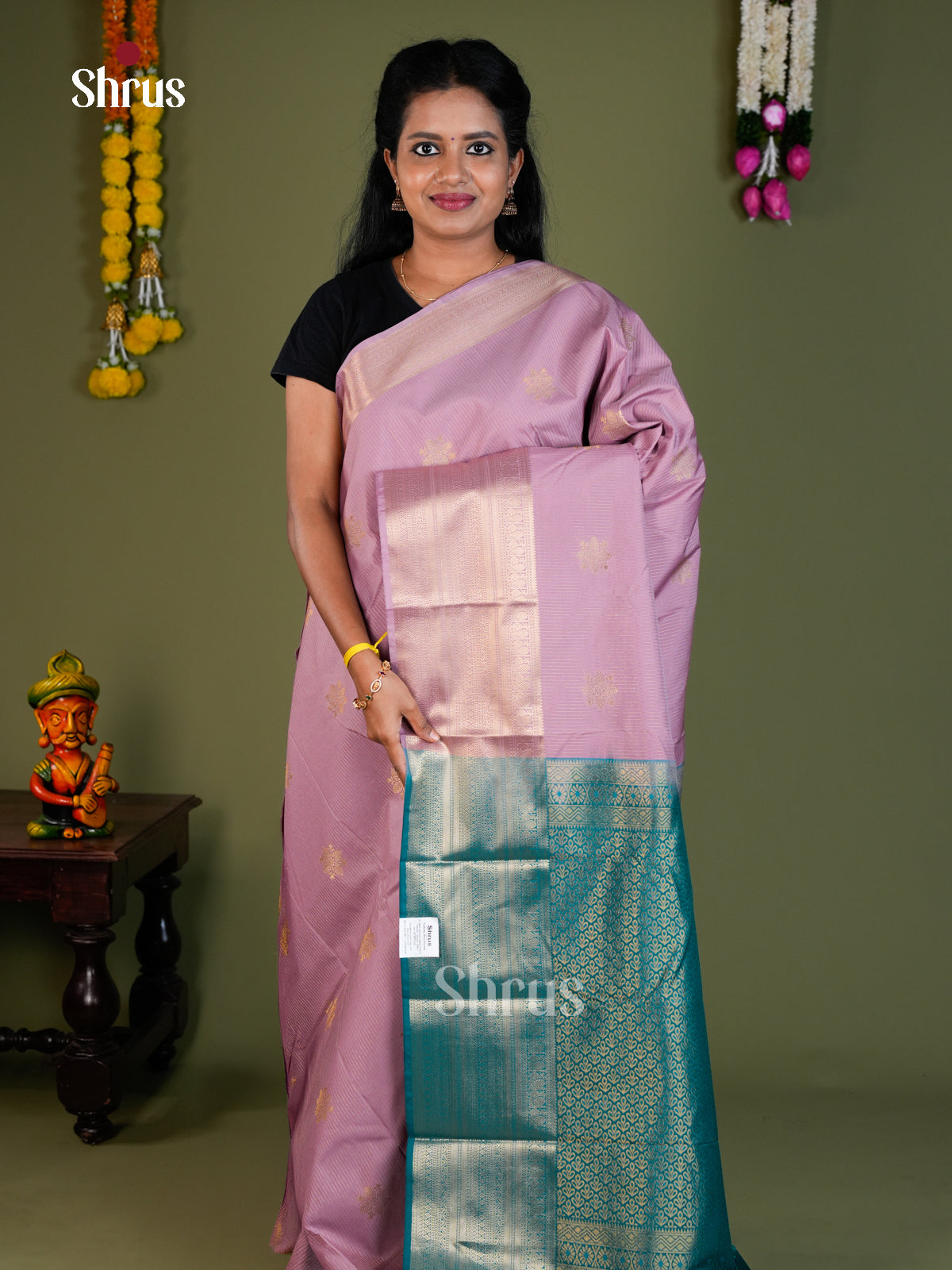 Semi Tissue Print Saree - EBS05057 - Shop on Shrus.com