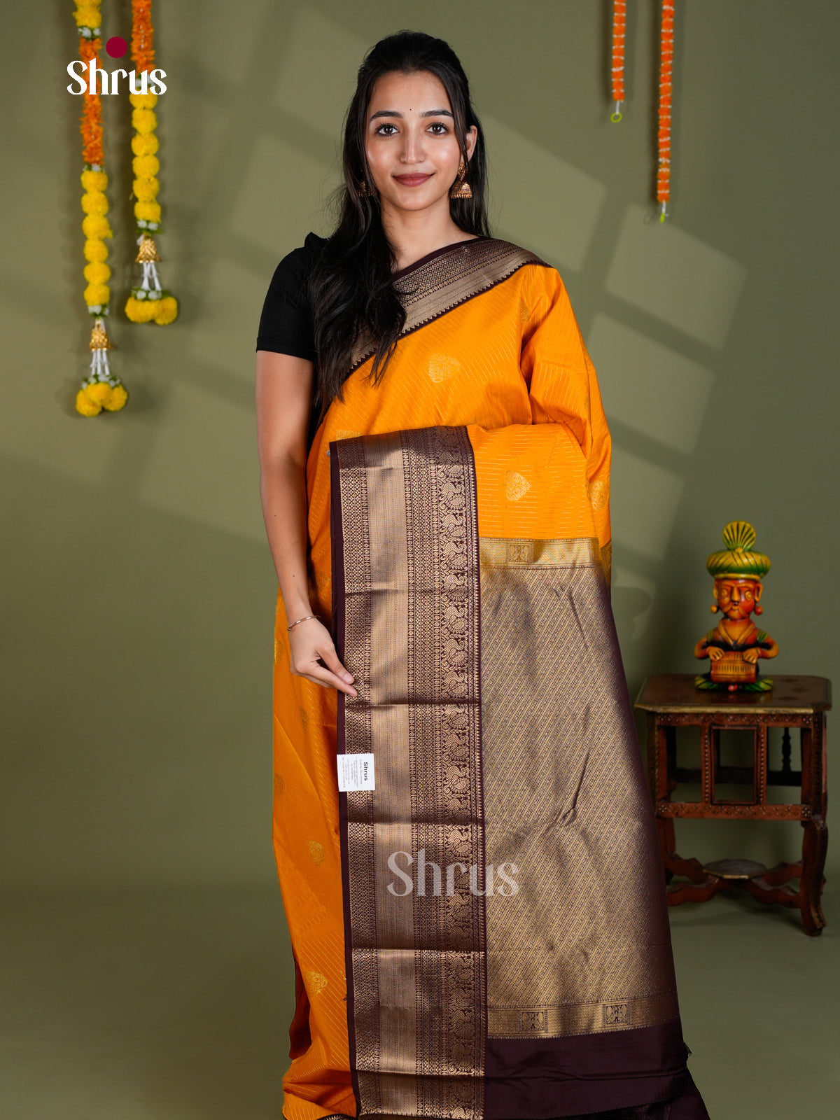 EBS16248 - Semi Kanchipuram Saree - Shop on Shrus.com
