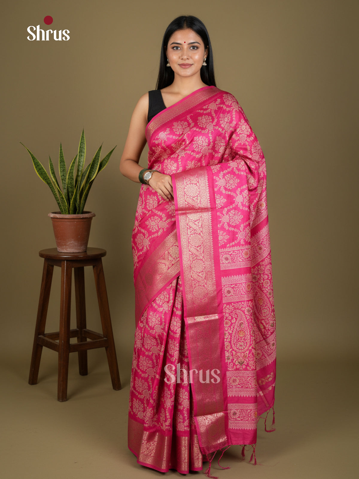 Semi Crepe Saree - EBS16368 - Shop on Shrus.com