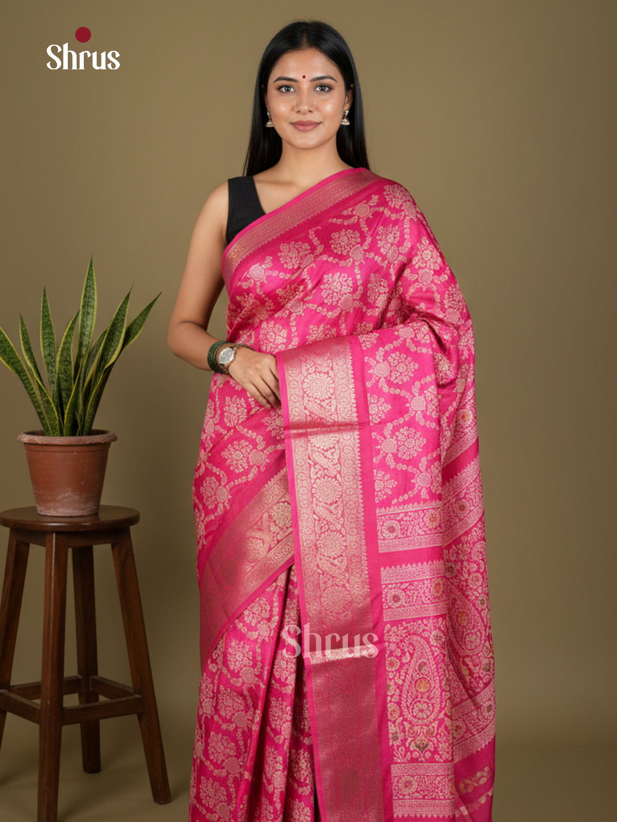 Semi Crepe Saree - EBS16368 - Shop on Shrus.com