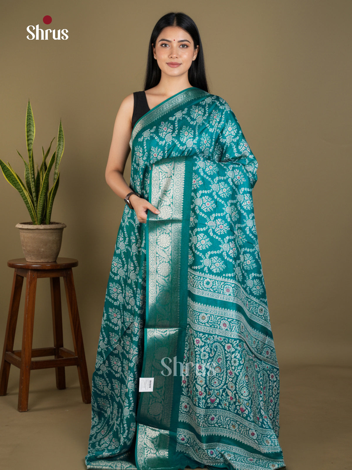 EBS16372 - Semi Crepe Saree - Shop on Shrus.com