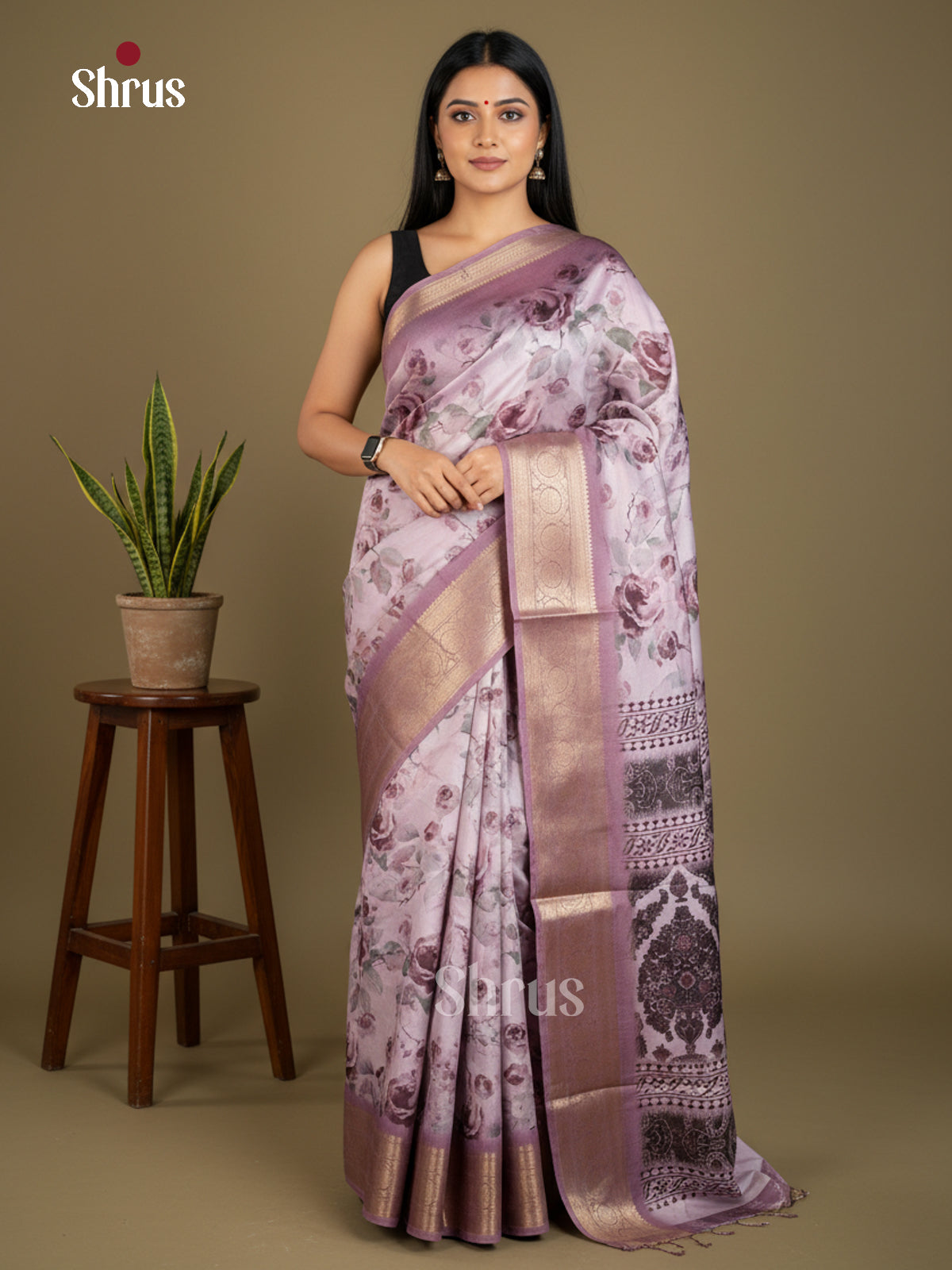 Semi Crepe Saree - EBS16375 - Shop on Shrus.com