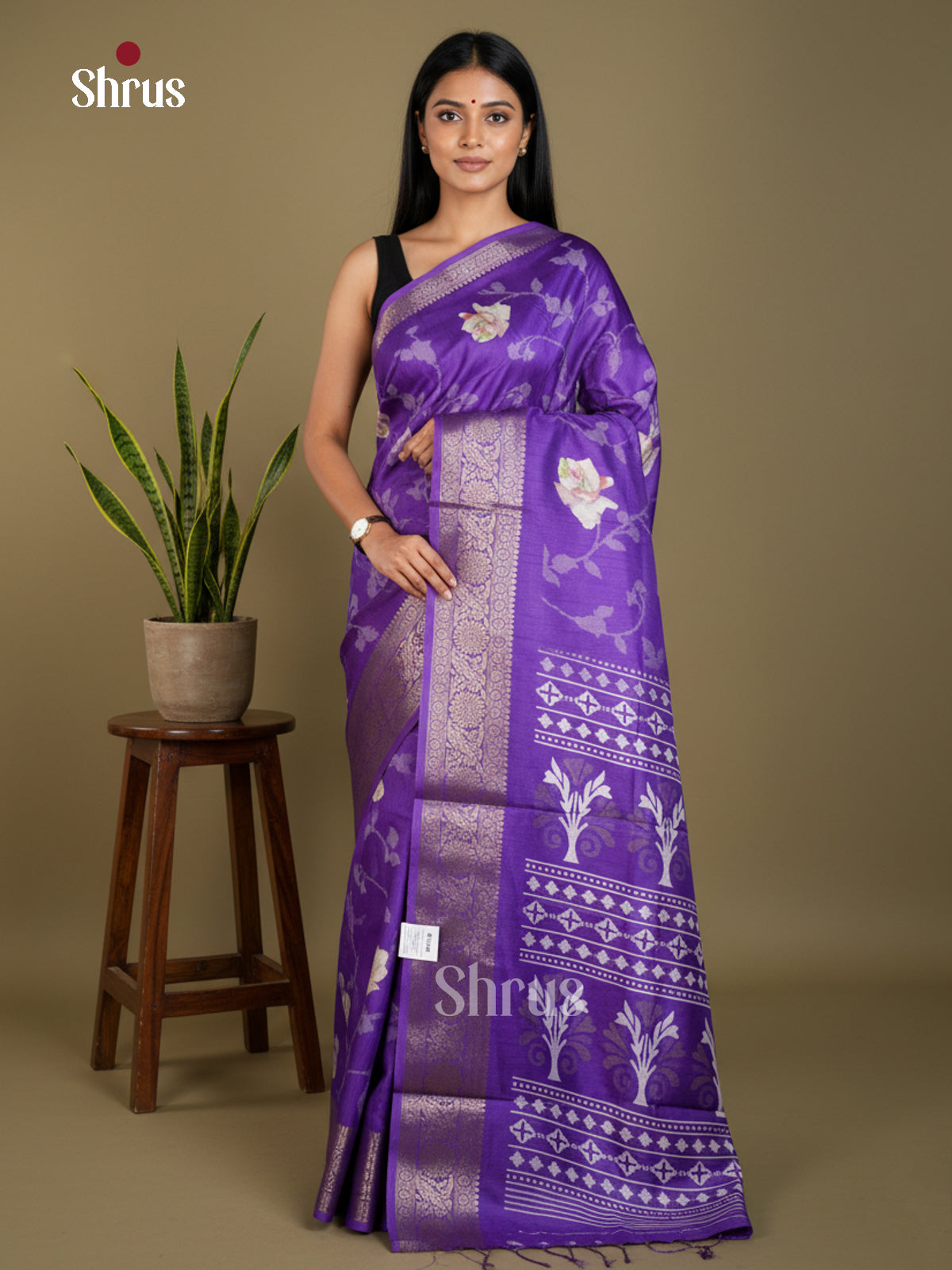 EBS16381 - Semi Crepe Saree - Shop on Shrus.com