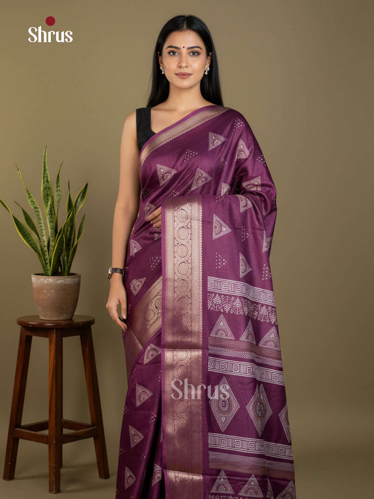 EBS16389 - Semi Crepe Saree - Shop on Shrus.com