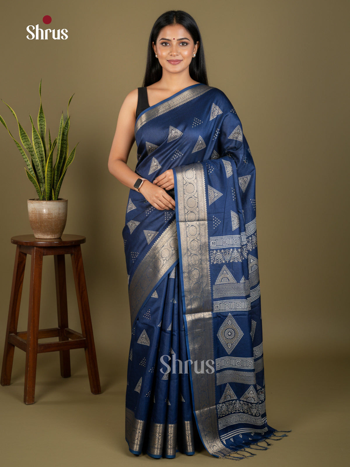 Semi Crepe Saree - EBS16390 - Shop on Shrus.com