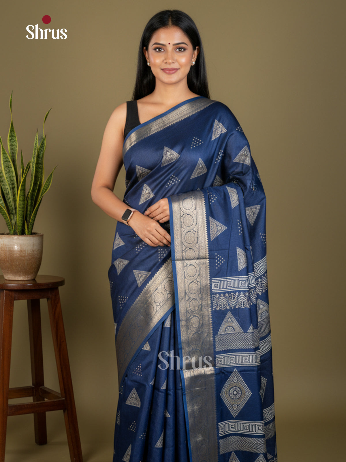 Semi Crepe Saree - EBS16390 - Shop on Shrus.com