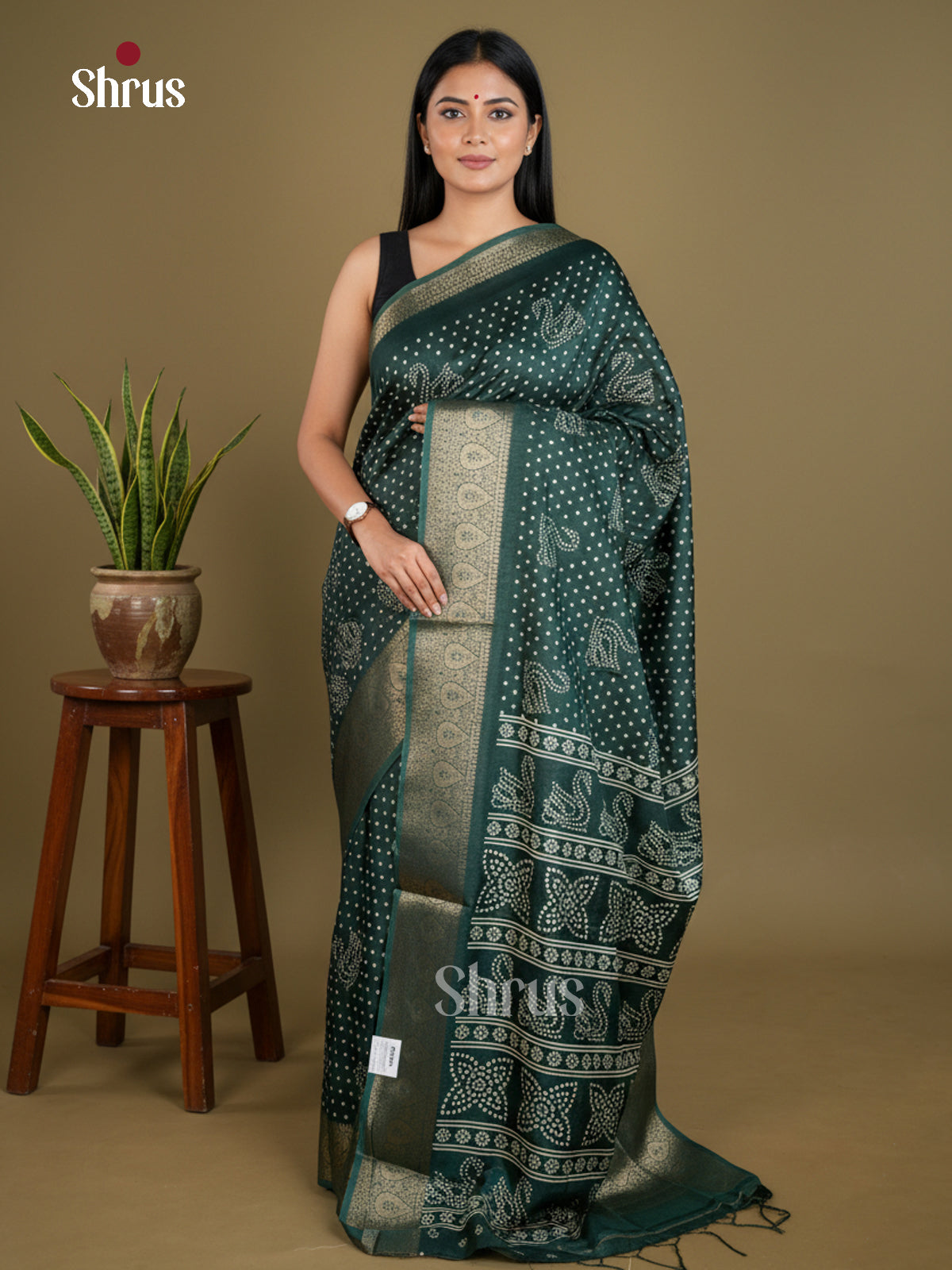 Semi Crepe Saree - EBS16392 - Shop on Shrus.com